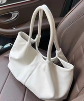 Handbag Leather Capacity Large Satchel Faux Casual White